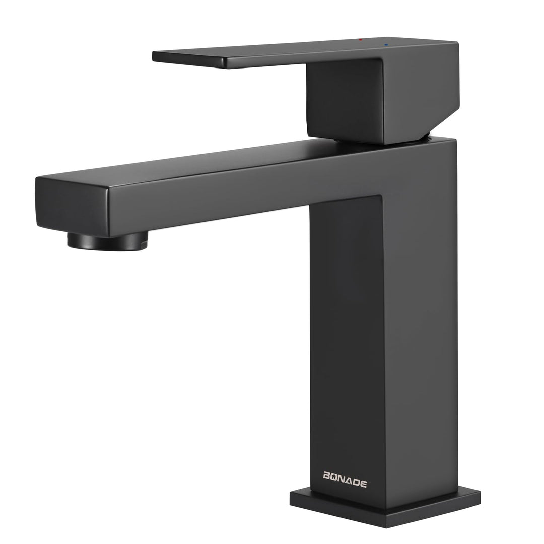 BONADE Wasserhahn Bad Schwarz, Einhebel-badarmatur, Armatur Badezimmer, Energiesparend Waschbeckenar