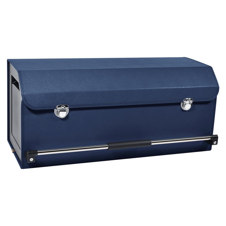 XCF 60L Premium Leder Kofferraumtasche mit Fach, Auto Kofferraum Organizer mit Deckel und Stabiler P
