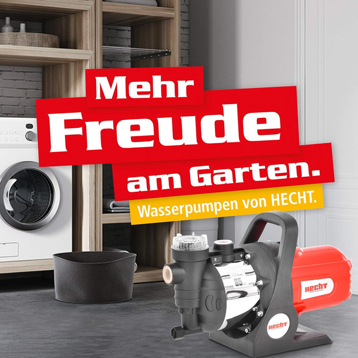 HECHT Kreiselpumpe – leistungsstarke Wasserpumpe mit 1100 Watt (230V), max. 4,5 bar Druck, 4600 l/h