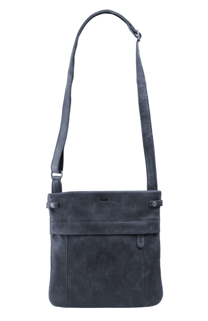 Zwei Klapptasche Milla ML10 aus Leder Blau, Blau