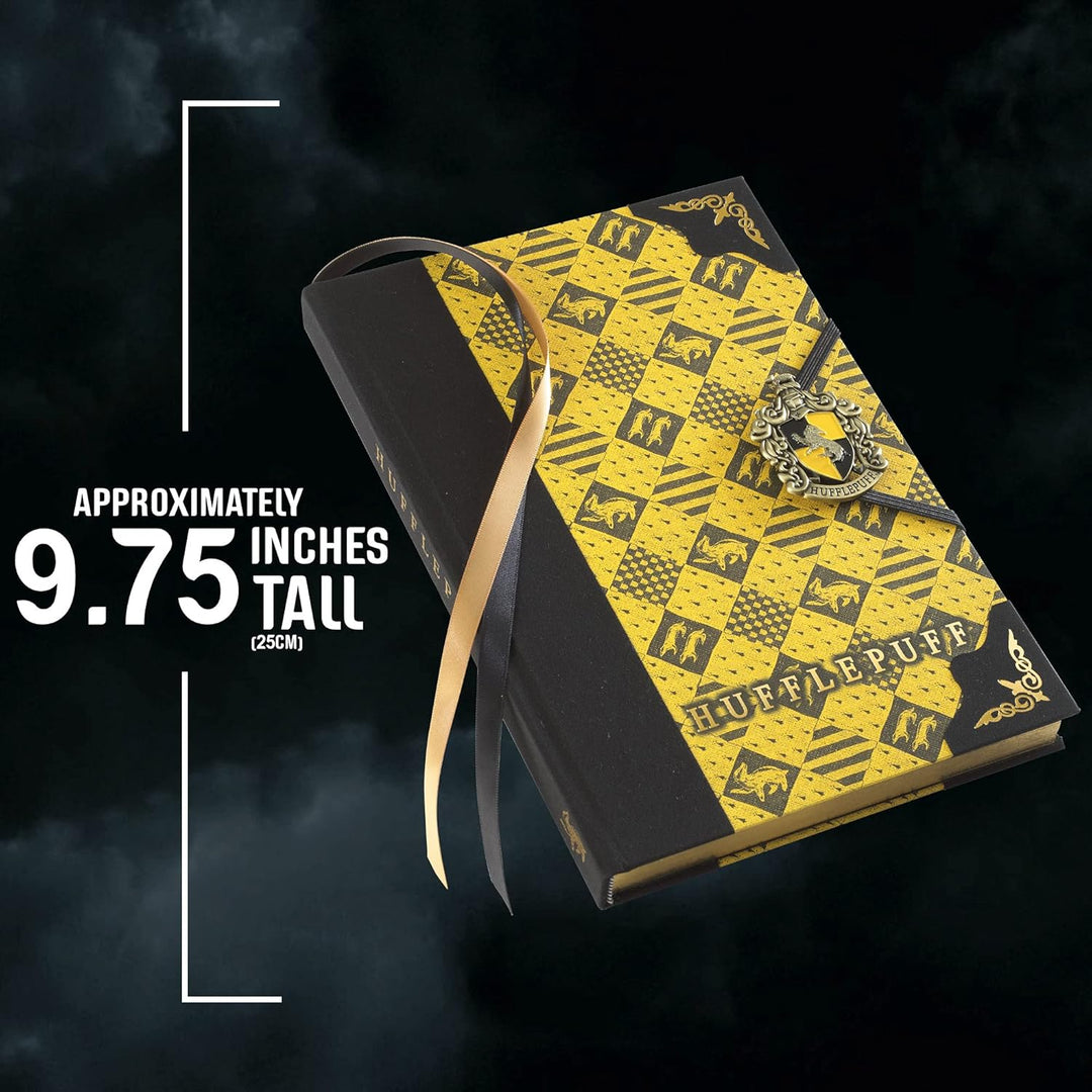The Noble Collection Harry Potter Premium Notizbuch Hufflepuff Wappen gelb, Hardcover, gebunden, mit