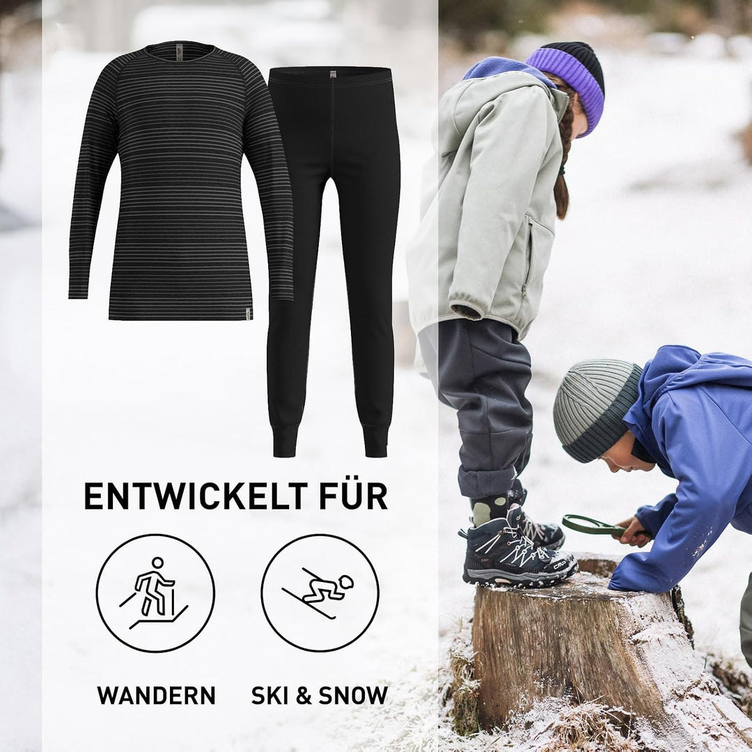 Odlo Active Warm ECO Baselayer Black - Grey Melange 104, Black - Grey Melange 104