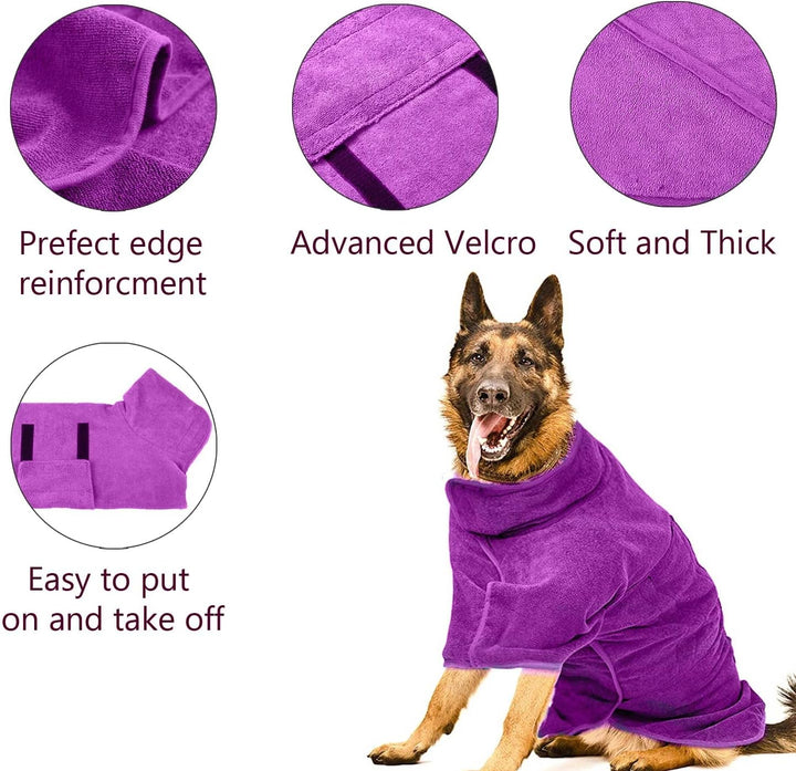 Hundebademantel Bademantel Hund für Kleine Mittelgrosse Grosse Hunde und Katze, Grösse Hunde Bademan