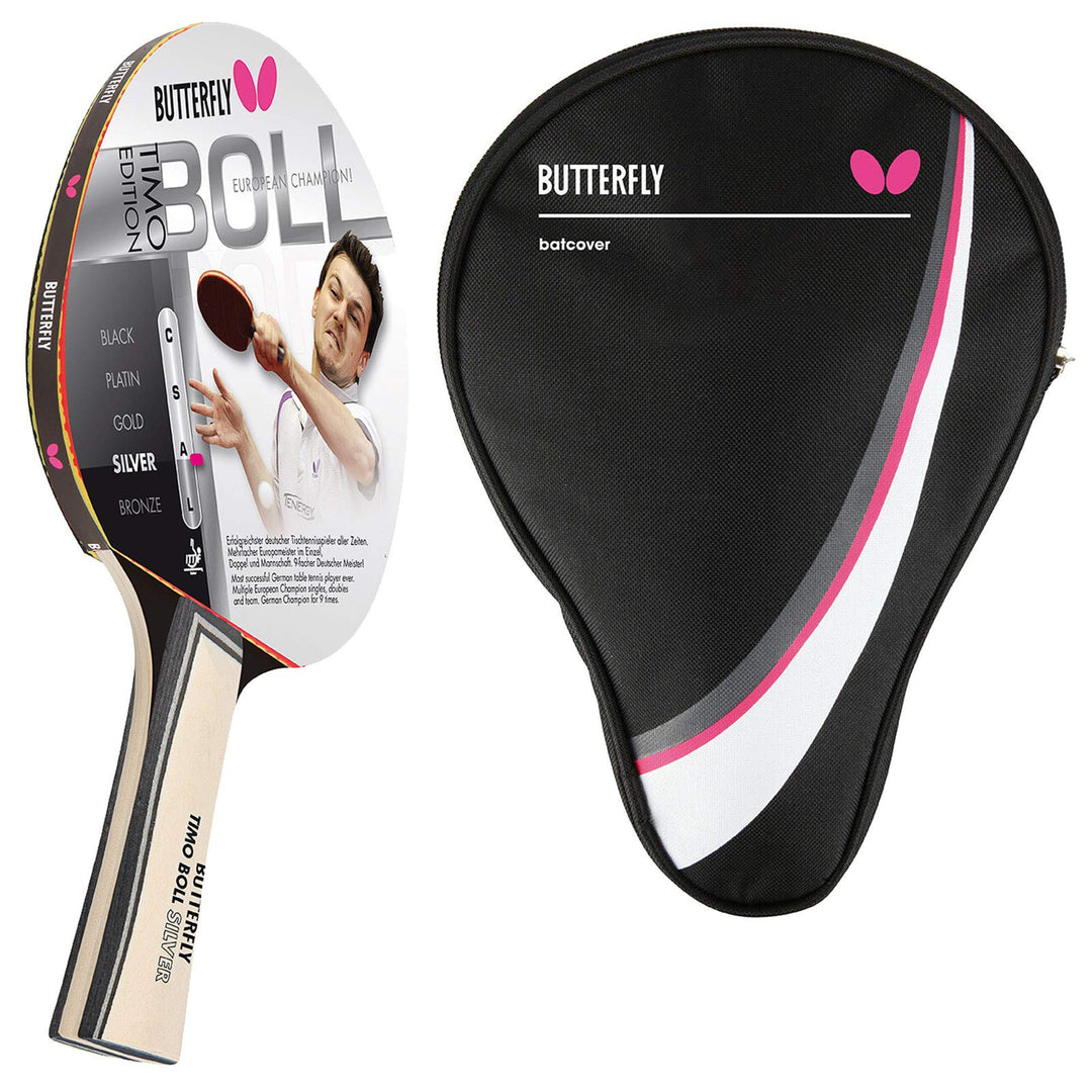 Butterfly® Timo Boll Silver 85015 Tischtennisschläger | Tischtennis Racket TT Bat Hobbyschläger für