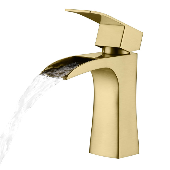Waschtischarmaturen, Wasserfall-Armaturen für Waschbecken, quadratisch, modern, Garderobenarmatur, E
