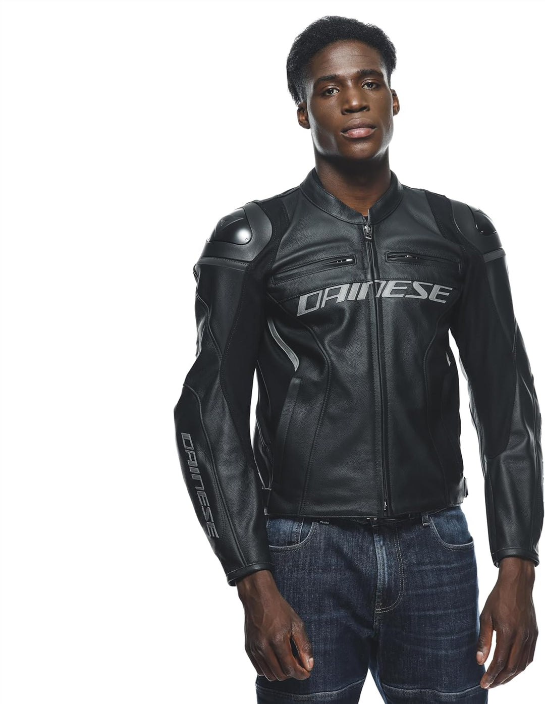 Dainese Racing 4 S/T Motorrad Lederjacke, BLACK/BLACK