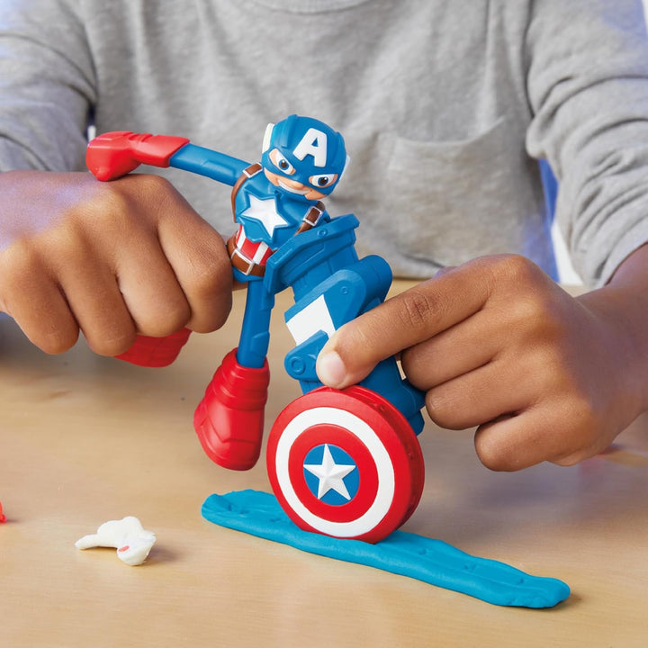 Play-Doh Marvel Helden Abenteuer-Set Action-Figuren Spielset, Marvel Helden Abenteuer-Set