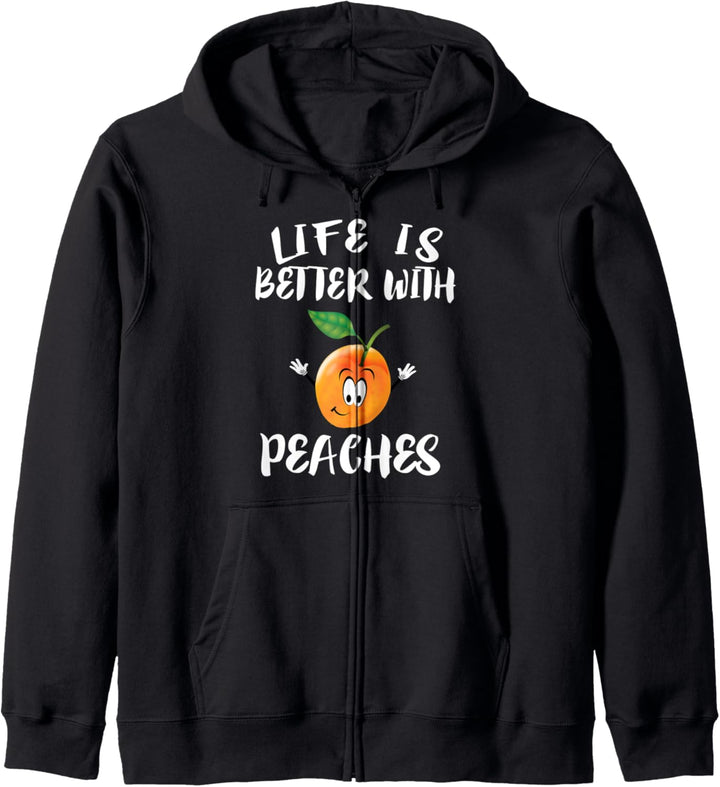 Life Is Better With Peaches Fruit Gift Kapuzenjacke