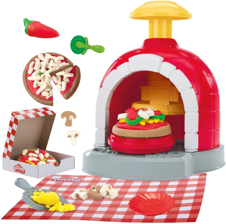 Play-Doh Bunte Pizzeria Spielset, 8 Accessoires &amp; 5 Farben, Kinderspiel-Lebensmittel &amp; Kochspielzeug