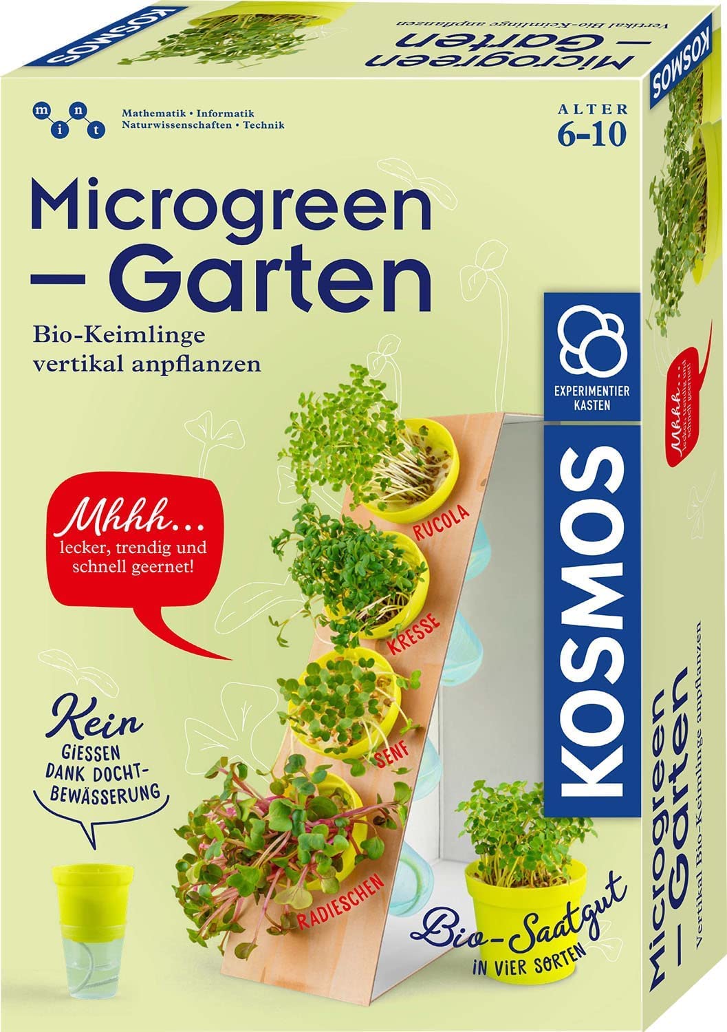 KOSMOS 636135 Microgreen-Garten, Bio-Keimlinge vertikal anpflanzen und geniessen, Gemüse-Keimlinge z