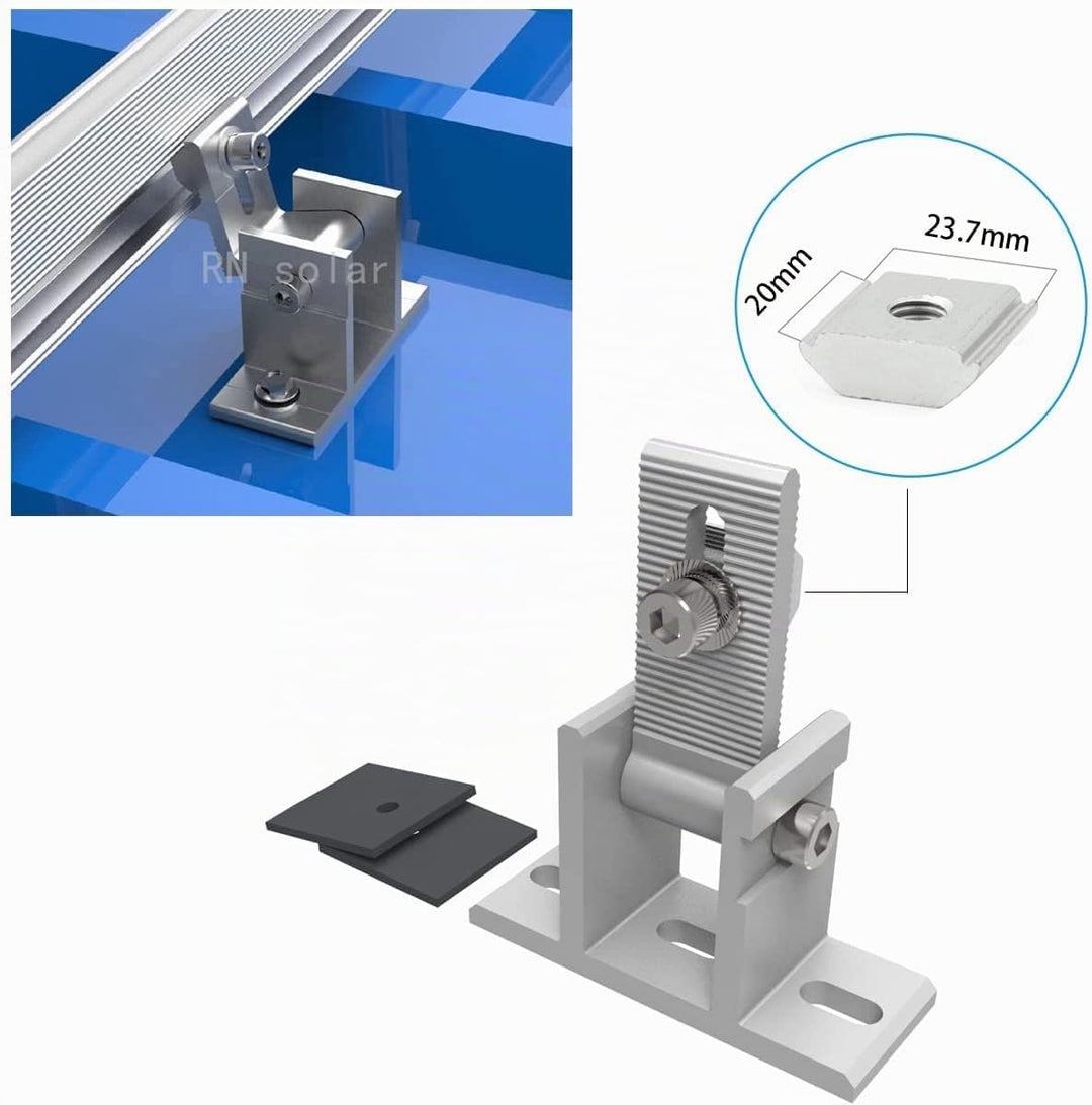Solarmodul Halterung, 2 Sets Halterung Balkonkraftwerk Montageset Extra Länge 52CM-104CM, Aufständer