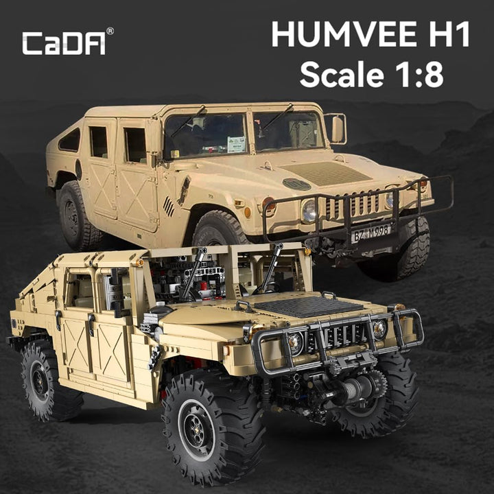 CaDA Master C61036W Hanma H1 1:8 Technologie Off-Road Fahrzeug Klemmblöcke, 3935 Stücke SUV, 4x4 gro