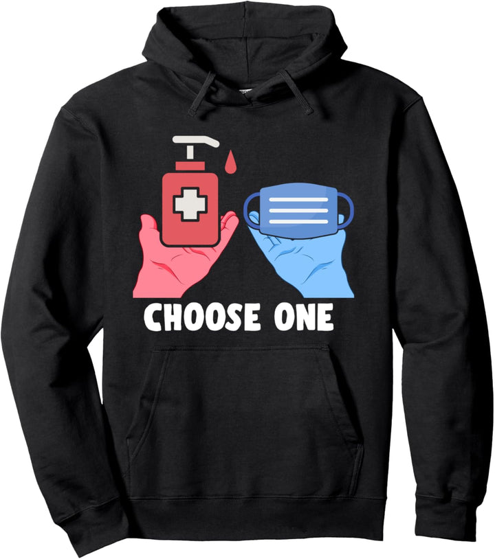 Mundschutz Wählen Desinfektionsmittel Auswahl Geschenk Pullover Hoodie