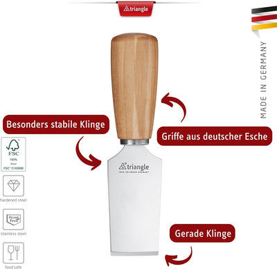 triangle 90 182 02 04 Parmesanmesser-Set Soul 2-tlg. gerade und spitz mit Esche-Griff zum Spalten un