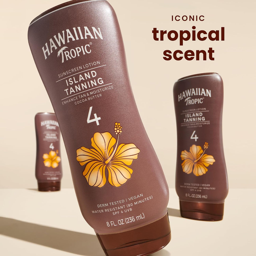 Hawaiian Tropic Tanning Lotion SPF#4 235 ml (Sonnenschutzmittel) LSF 4 236 ml (1er Pack), LSF 4 236