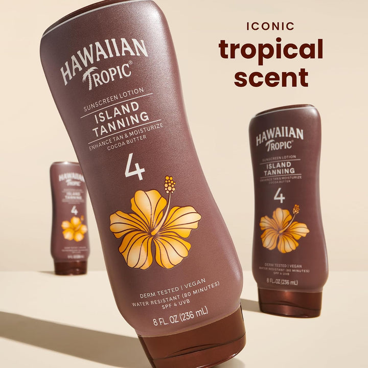Hawaiian Tropic Tanning Lotion SPF#4 235 ml (Sonnenschutzmittel) LSF 4 236 ml (1er Pack), LSF 4 236