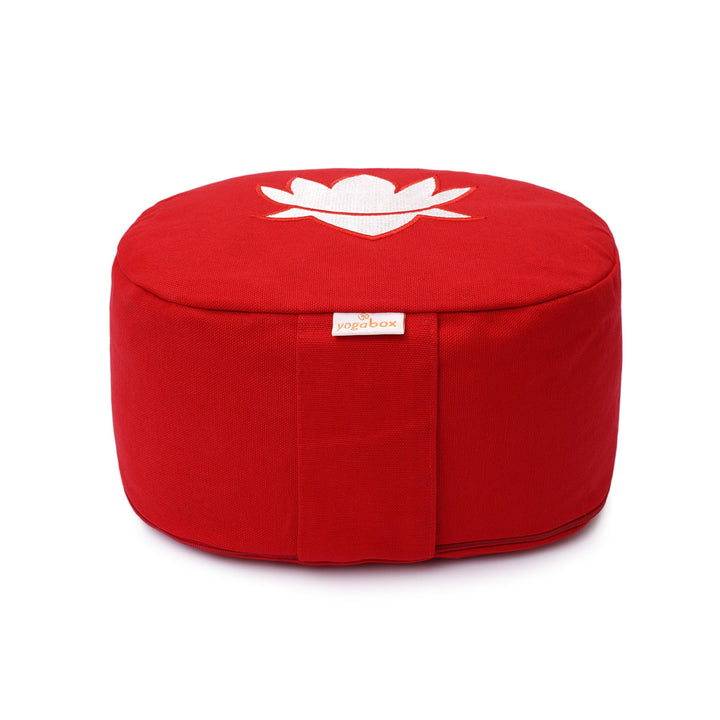 Yogabox Meditationskissen/Yogakissen Lotus oval rot, rot