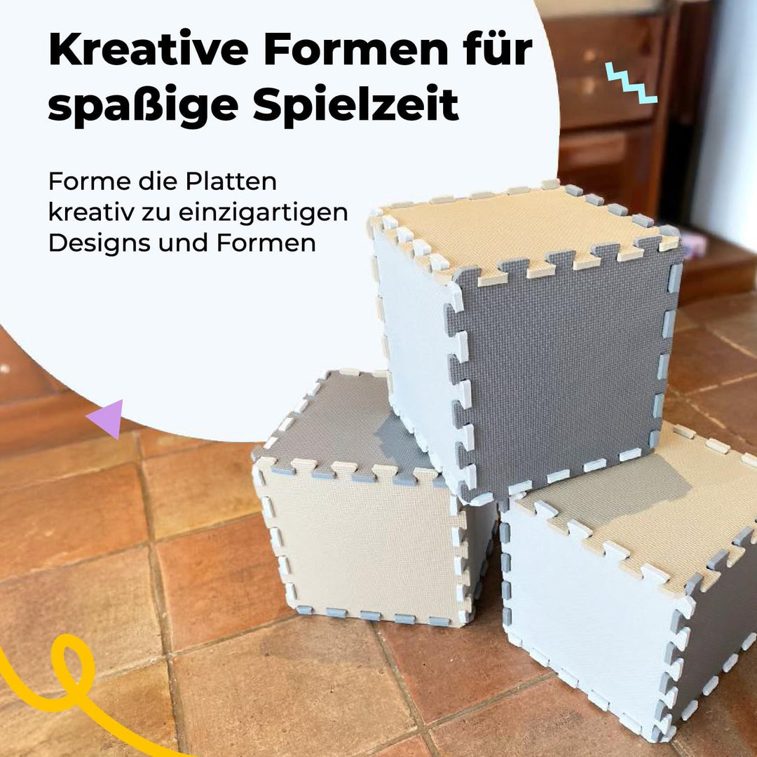 MioTetto Krabbelmatte Baby - Zertifiziert, Sicher, Robust - Spielmatte Baby, Puzzlematte, Kindertepp