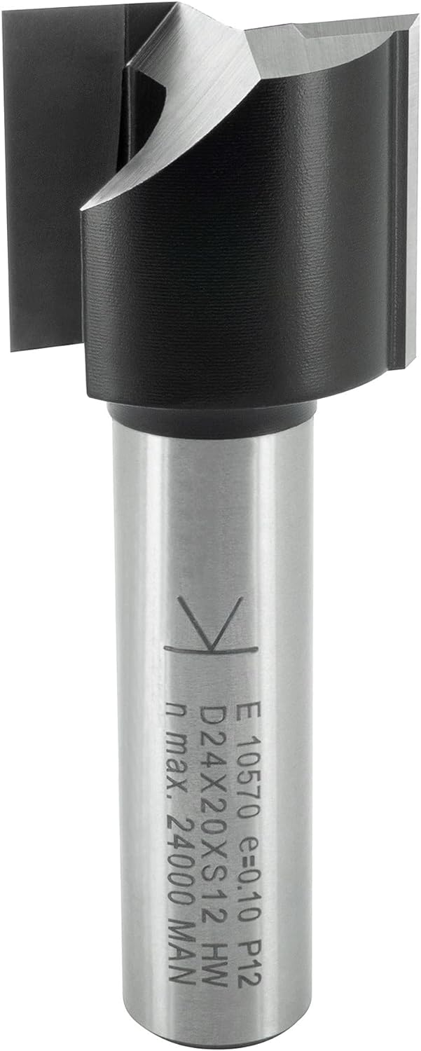 ENT 10570 Nutfräser HW, Schaft (S) 12 mm, Durchmesser (D) 24 mm, NL 20 mm, SL 40 mm, GL 60 mm D=24 /