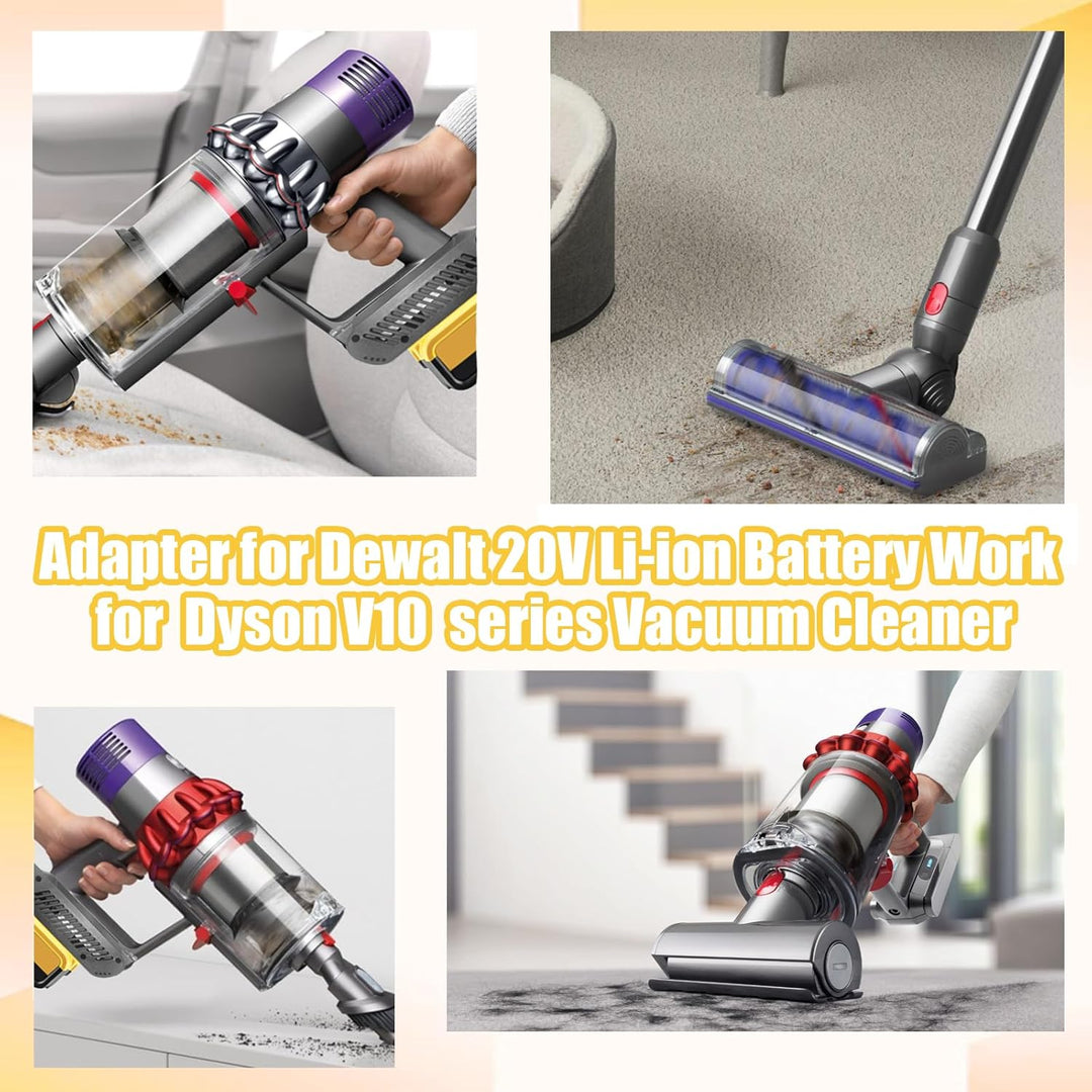 BTRUI V10 Adapter für Dewalt 18V 20V Lithium Batterie, umwandelbar für Dyson V10 SV12 Animal Absolut
