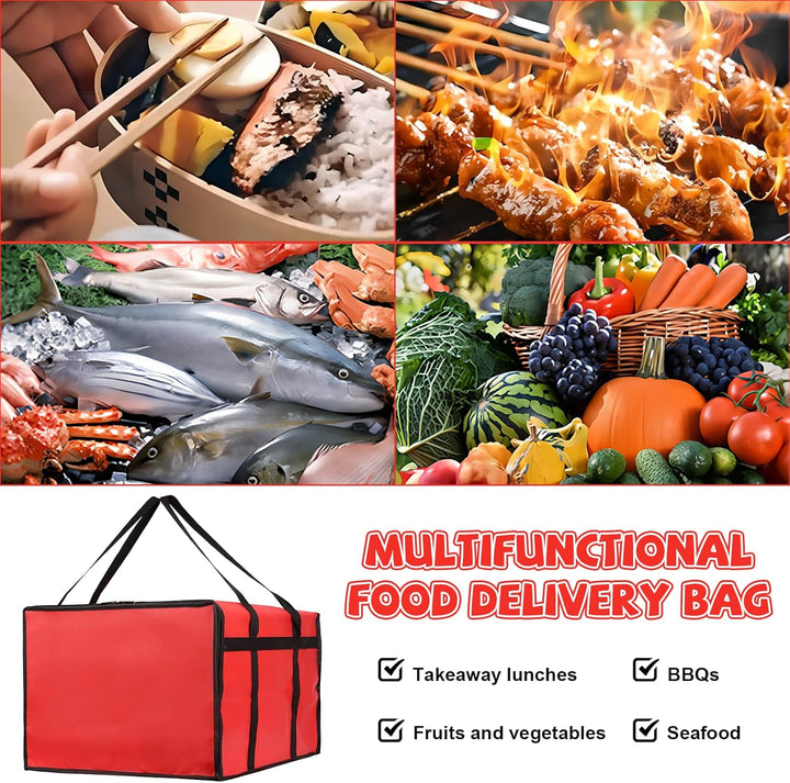 Isolierte Tasche Gross 50x50x35.5cm Kühltasche Gross Pizzatasche Thermo 85L Lebensmittel Liefertasch