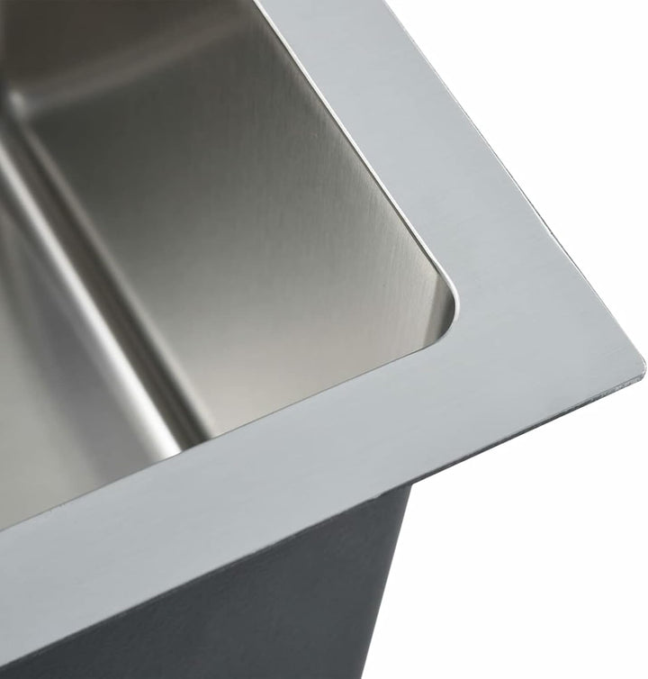 Tidyard Handgemachte Einbauspüle mit Sieb Küchenspüle Spülbecken Edelstahlspüle Edelstahl 44 x 34 x