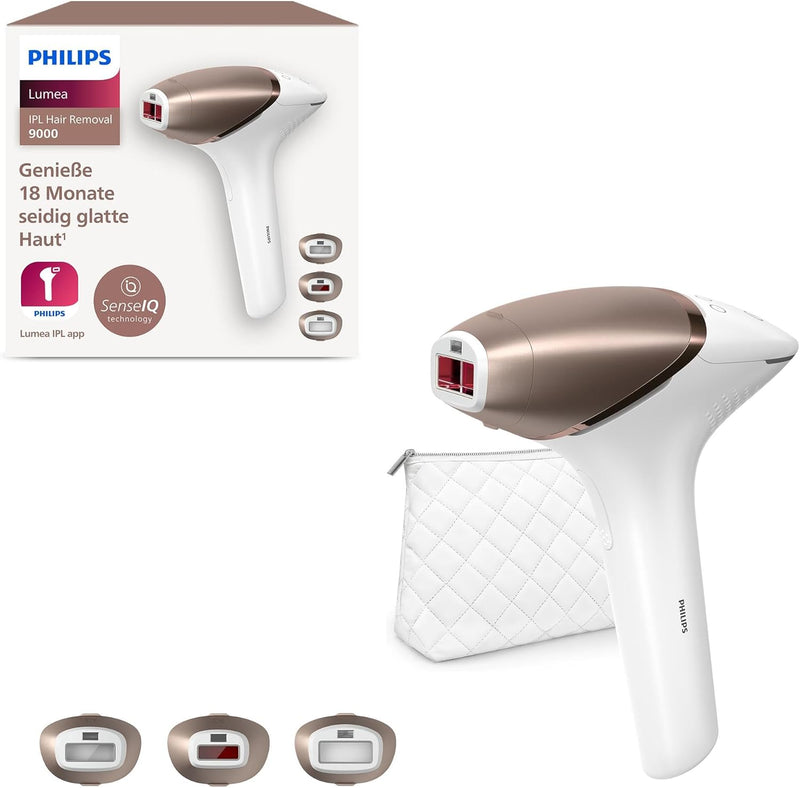 Philips Lumea IPL 9000 Serie, 3 Aufsätze – Haarentfernungsgerät