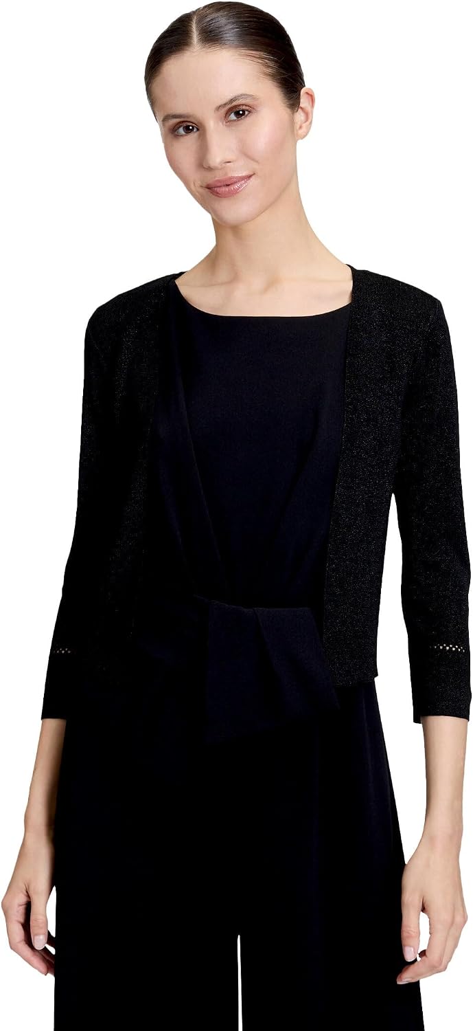 Vera Mont Damen Strickbolero ohne Verschluss XS Schwarz, XS Schwarz