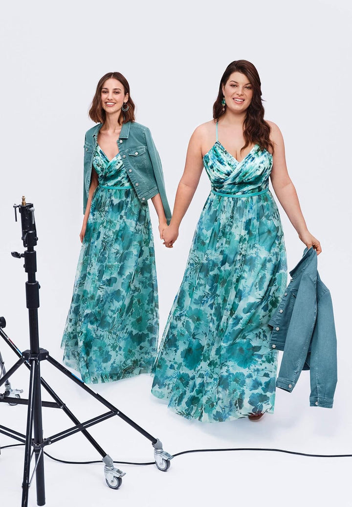 Vera Mont Damen Kleid 32 White/Mint, 32 White/Mint