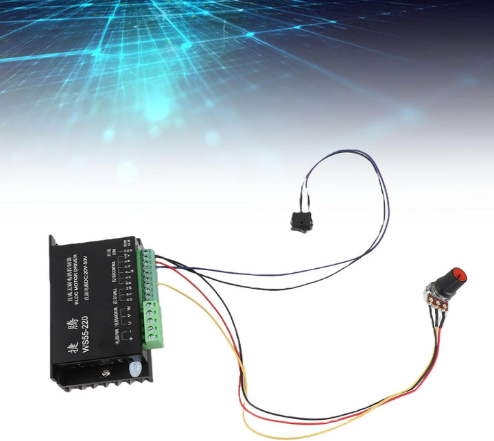 Bewinner Motortreiber Controller mit Kabel, WS55-220 Hochleistungs BLDC Motor Controller mit 3 Phase