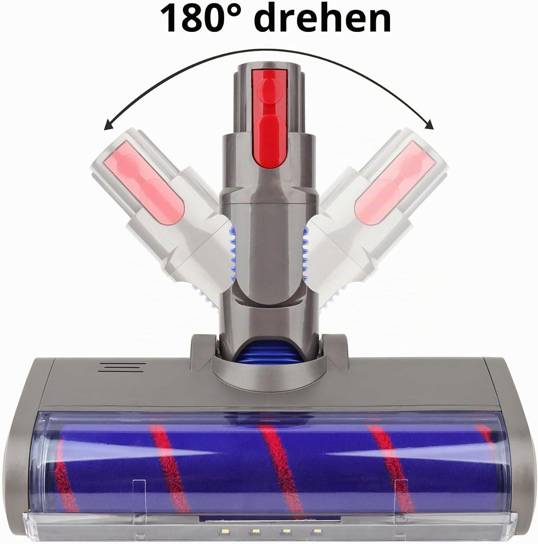 WEILE Ersatz Soft Roller Aufsatz Weiche-Reinigungsbürste Kopf Bodenbürste Zubehör für Dyson V7 V8 V1