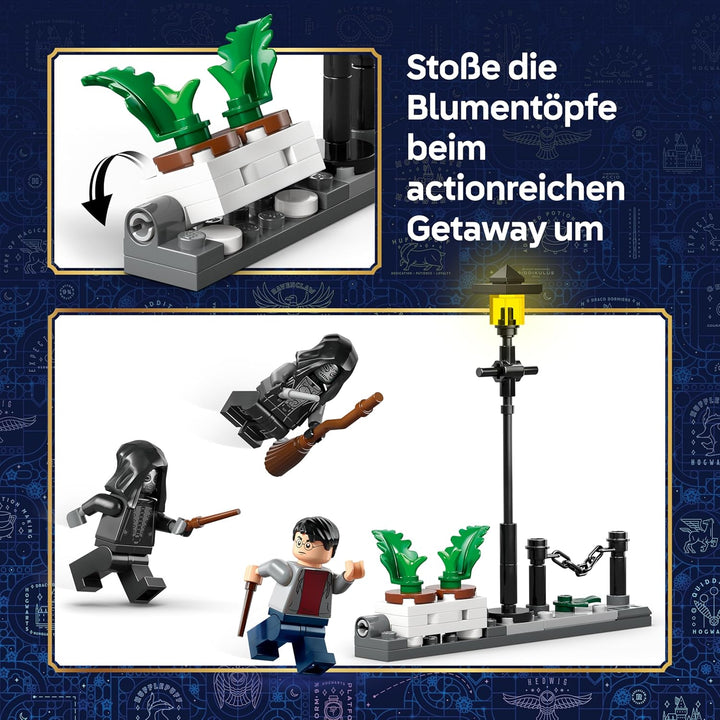 LEGO Harry Potter Hagrids und Harrys Flucht aus dem Ligusterweg - Motorrad Spielzeug mit 4 Minifigur