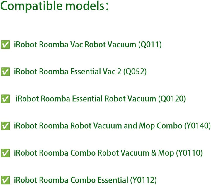 20er-Pack Ersatz-HEPA-Filter für iRobot Roomba Essential Serie (Y0110, Y0112, Y0140, Q011, Q0120, Q0