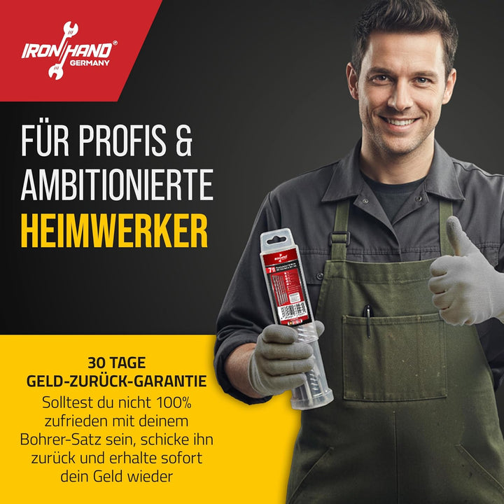 Iron Hand Germany - SDS Plus Bohrer 7er Set - 5mm, 6mm, 6mm, 8mm, 8mm, 10mm, 12mm - Betonbohrer, Ham