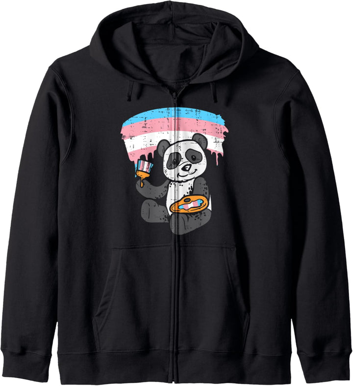 Panda Painting Transgender Trans Pride Flag Transsexual LGBT Kapuzenjacke