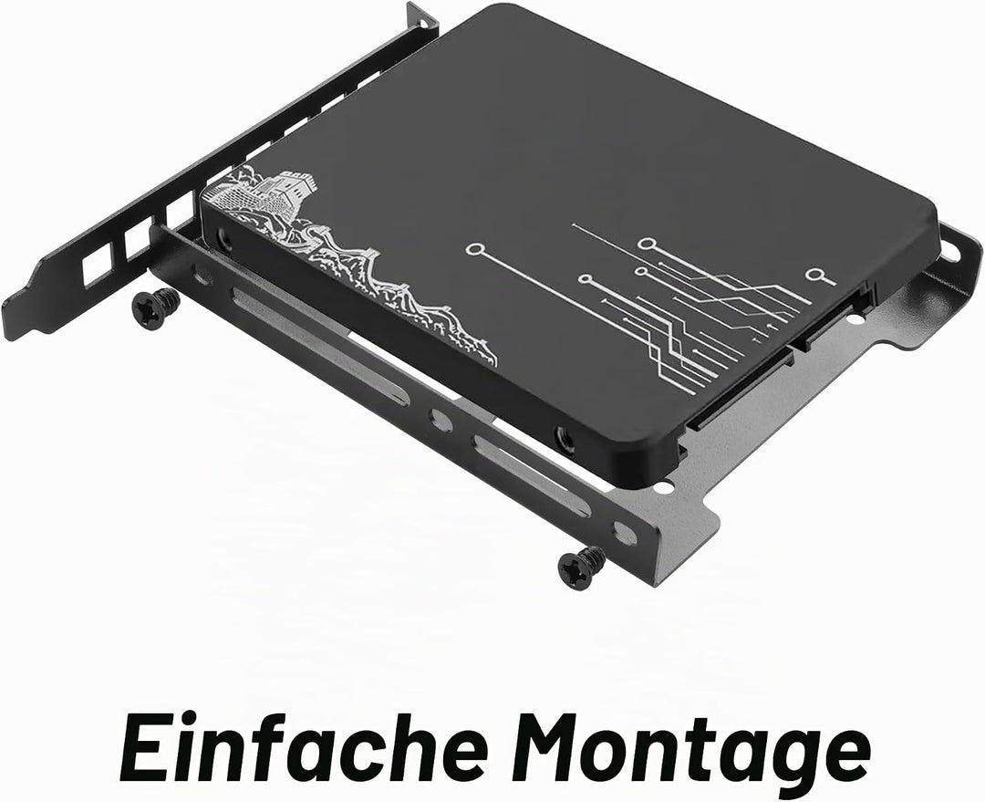 YAODHAOD 2,5 "/3,5" PCI-Slot-SSD-Montagehalter Hinterpanel-Montagehalter, 2 x 2,5-Zoll-SSD-zu-PCI-in