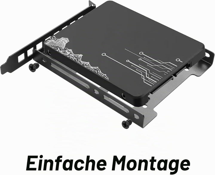 YAODHAOD 2,5 "/3,5" PCI-Slot-SSD-Montagehalter Hinterpanel-Montagehalter, 2 x 2,5-Zoll-SSD-zu-PCI-in
