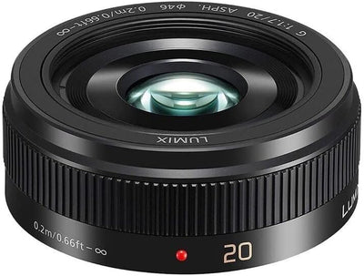 Panasonic H-H020A LUMIX G Festbrennweiten 20mm F1.7 II ASPH. Objektiv (Pancake Objektiv, Filtergröss