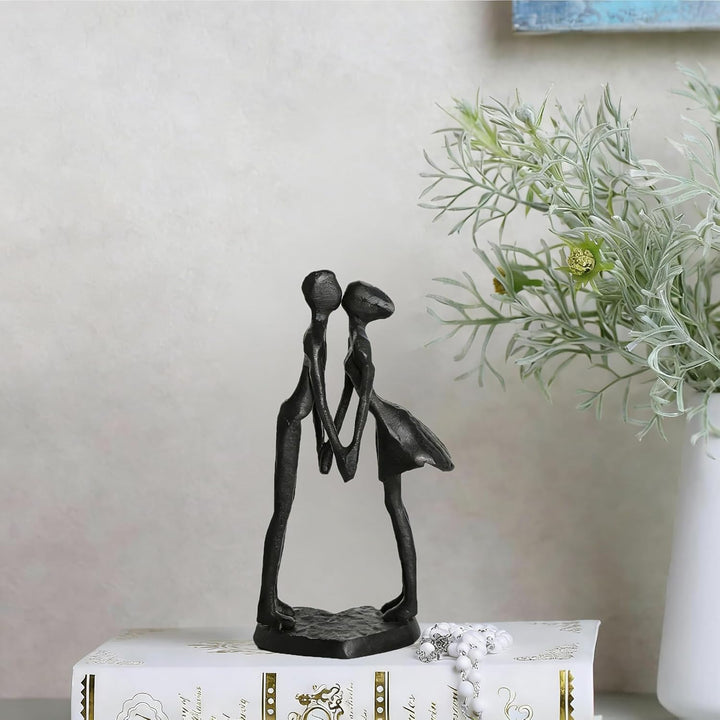 Aoneky Paar Eisenskulptur - Paar Statuette Geschenk zum Hochzeitstag, Geburtstag, Hochzeit, Weihnach
