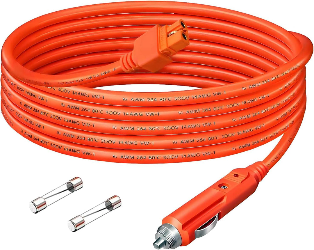 XT60i auf Zigarettenanzünder Kabel, 14AWG 12V/24V Ladekabel für Powerstation & Solargenerator – Komp