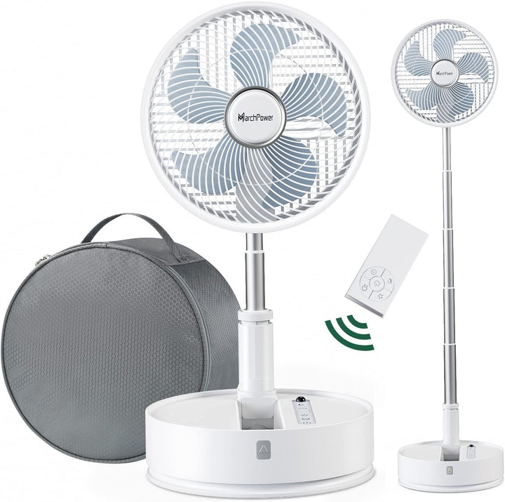 Marchpower Ventilator leise Standventilator mit Fernbedienung, höhenverstellbar bis 92cm akku Ventil