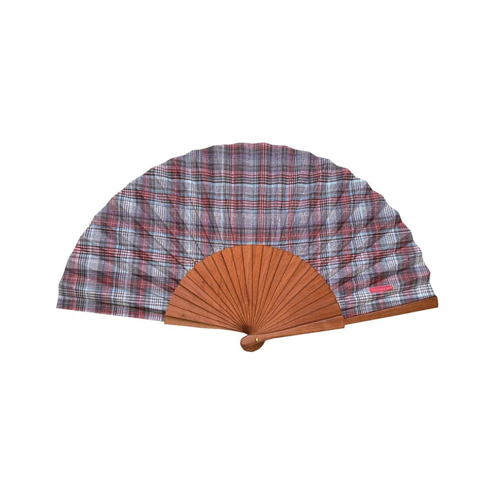 Handfächer Edith - Aus Holz und Baumwolle - 100 % spanisches Handwerk - Inklusive natürlicher Juteta