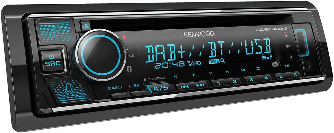 Kenwood KDC-BT740DAB - CD-Autoradio mit DAB+ & Bluetooth Freisprecheinrichtung (Alexa Built-in, USB,