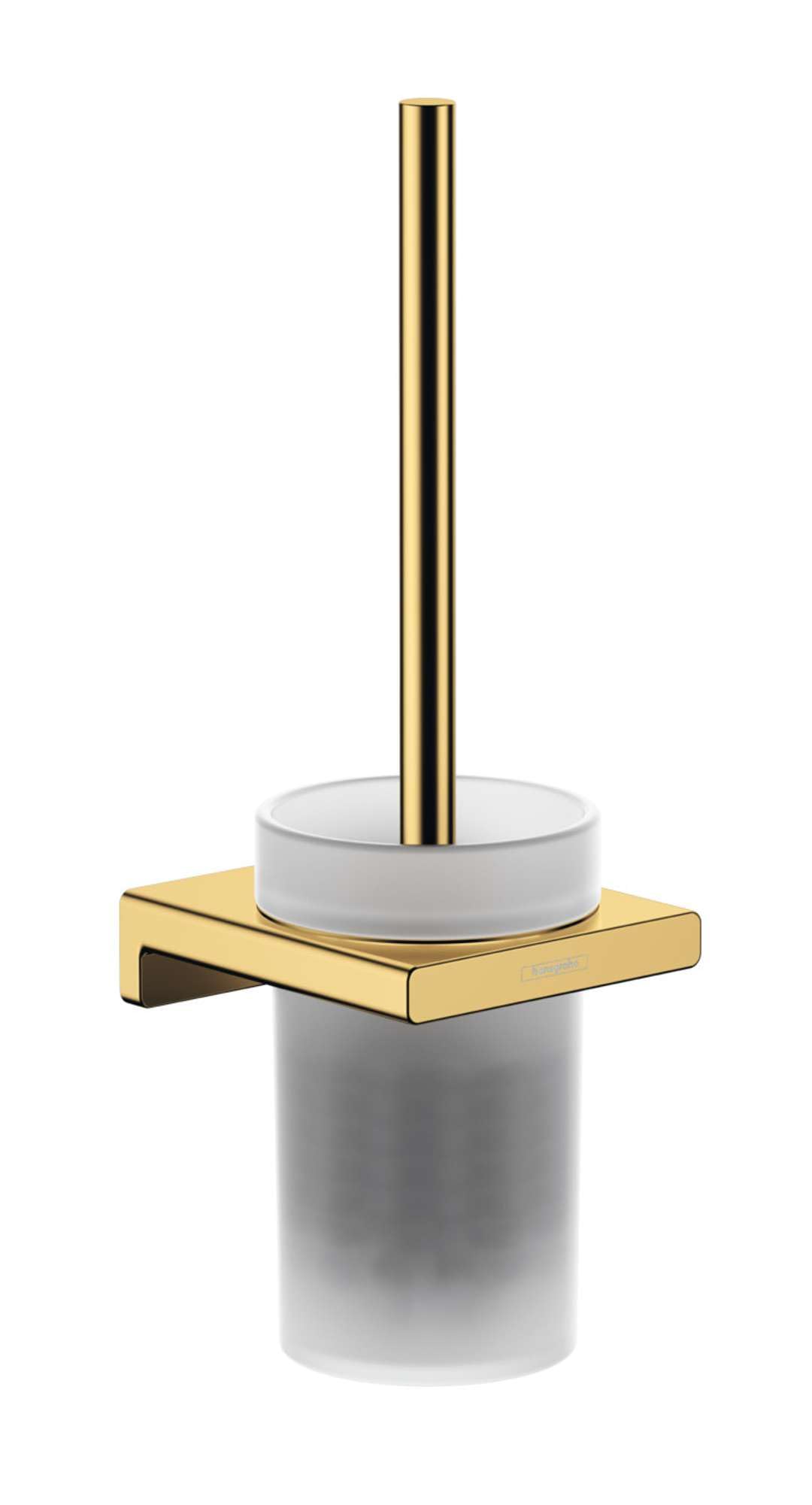 hansgrohe WC-Bürste und Behälter AddStoris, Toilettenbürstenhalter, Polished Gold Optic Polished Gol