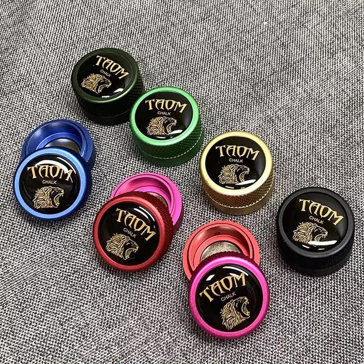 YEUEK TAOM Pool Kreidehalter Runde Form Praktisches Werkzeug Billard Zubehör Magnetische Mini Kreide