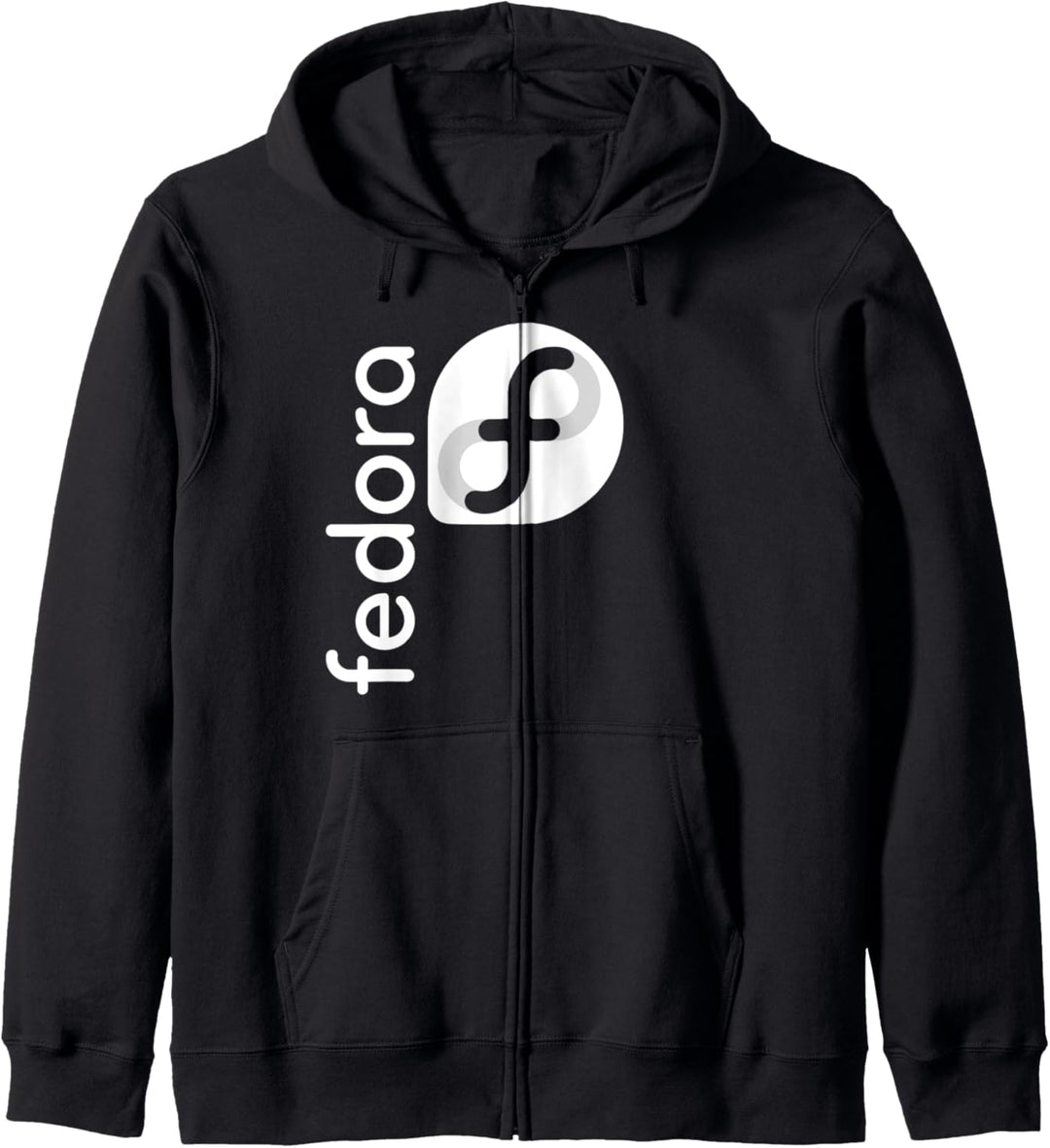 Linux Fedora T-Shirt, Weiss, Tagline & Logo Open Source Os Tee Kapuzenjacke