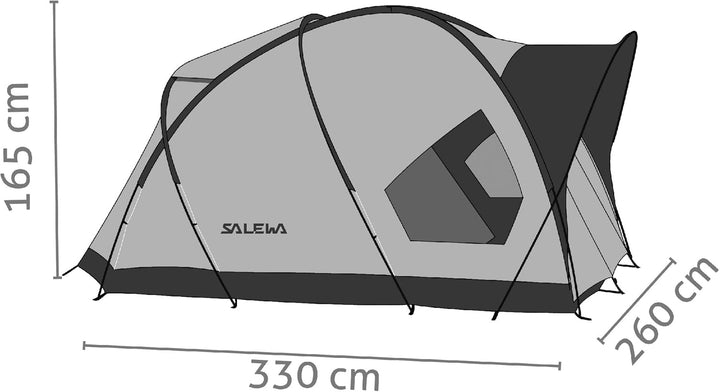 Salewa Almhüttenzelt - 4 Personen Zelt CACTUS/GREY UNI, CACTUS/GREY UNI