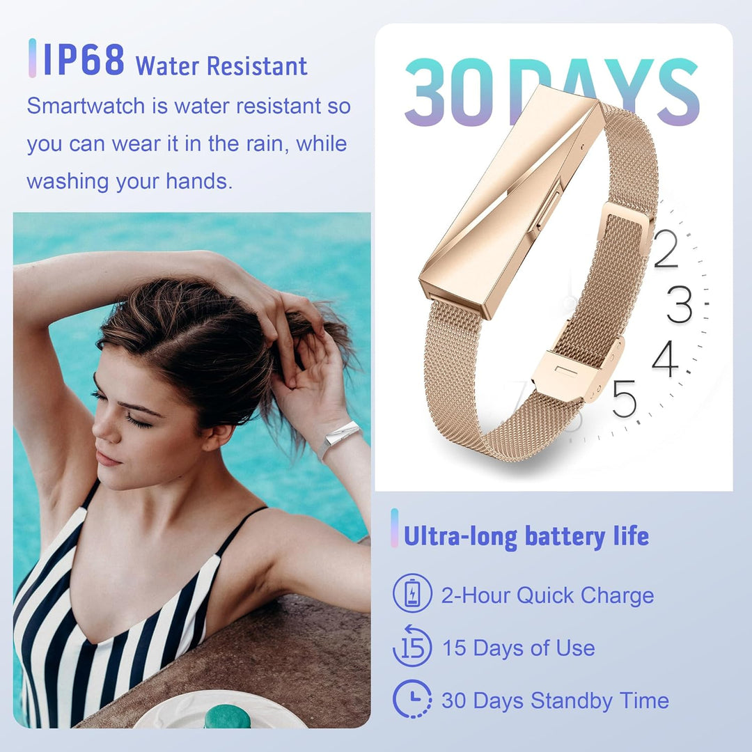 Fitness Tracker mit 170+ Sportmodi, GPS Damen Schrittzähler Uhr, Activity Tracker IP68, Fitness Uhr