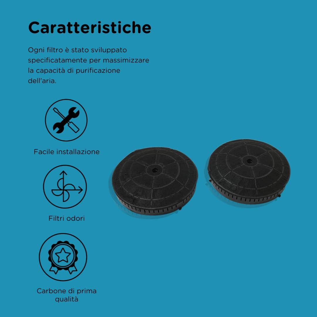 Elica Kohlefilter CFC0038668 2 Stück (1er Pack), 2 Stück (1er Pack)