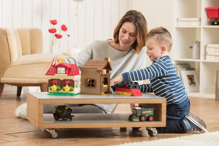 Dickie Toys 203818000 Happy Farm House, Abenteuer auf dem Bauernhof, Set für Kinder ab 1 Jahr, Trakt
